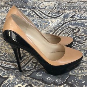 SOLD AUTHENTIC JIMMY CHOO TWO TONE PLATFORM PUMPS